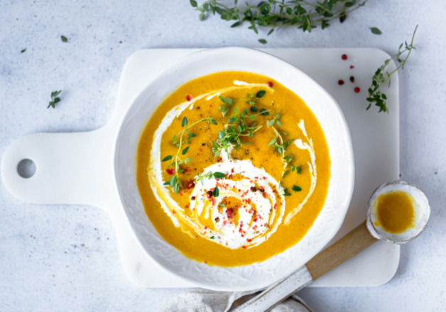 Kürbissuppe mit Möhren und Ingwer
