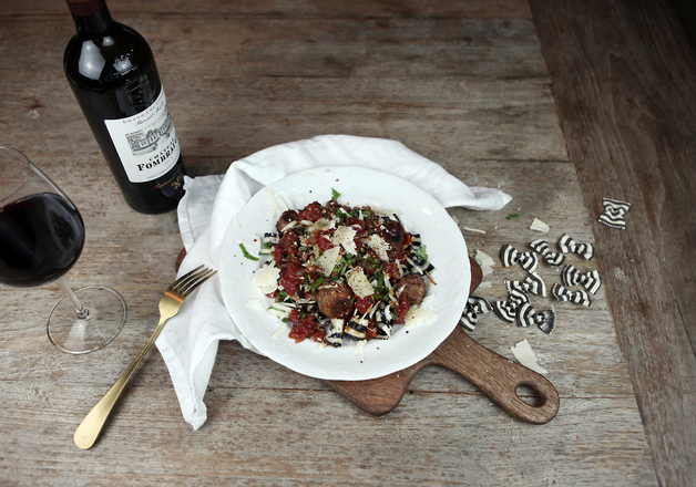 Farfalle mit Meatballs