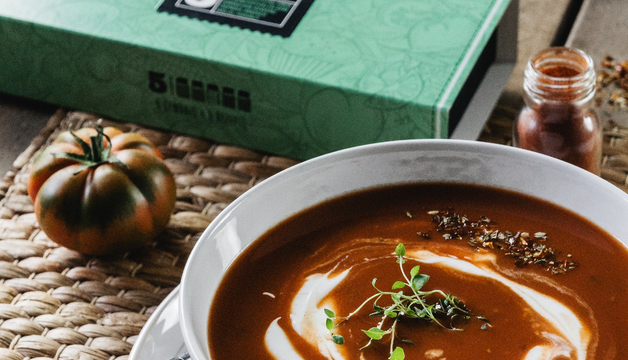 Vegane Tomatencremesuppe mit Fenchel