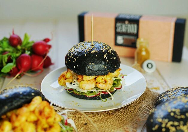Black Seafood Burger