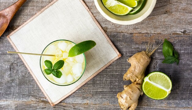 Smoothie mit Eiswürfeln