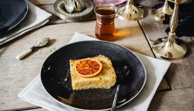 Basbousa mit Orangensirup