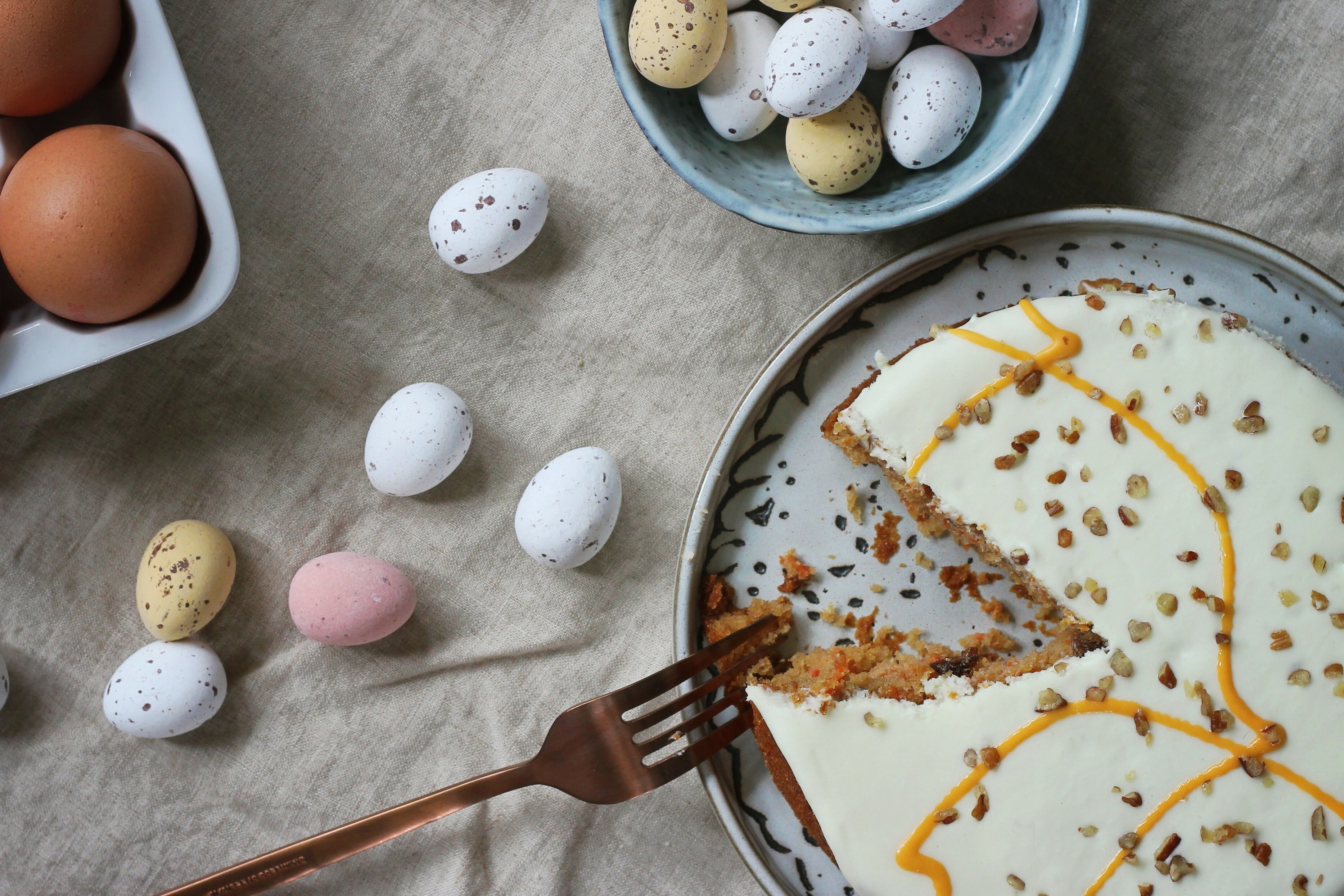Selbstgebackener Karottenkuchen