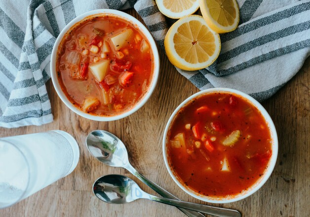 Selbstgemachte italienische Minestrone