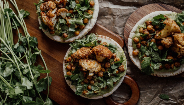 Leckeres Gericht mit Koriander 