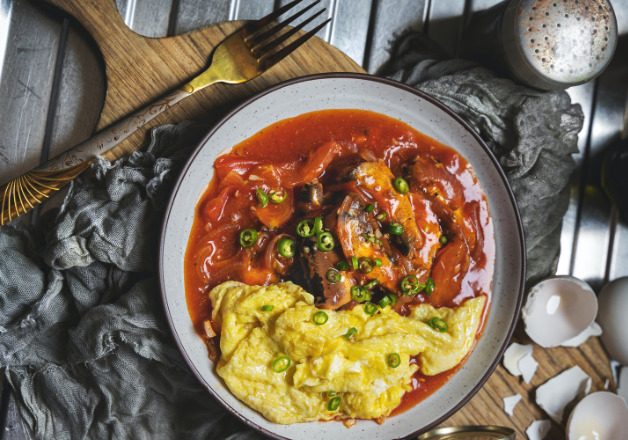 Selbstgemachtes Putenragout in Rahmsoße