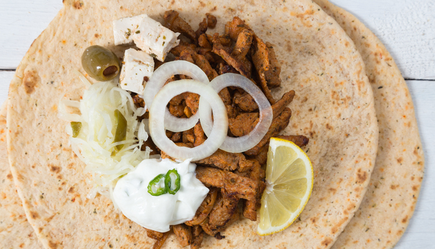 Gyros-Wrap mit Tzaziki