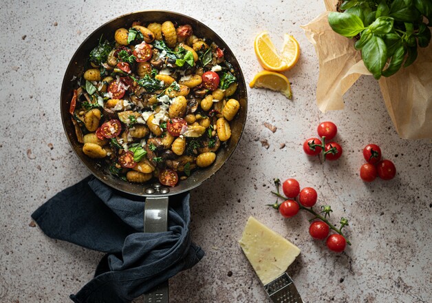 Selbstgemachte Gnocchi Gemüse Pfanne 