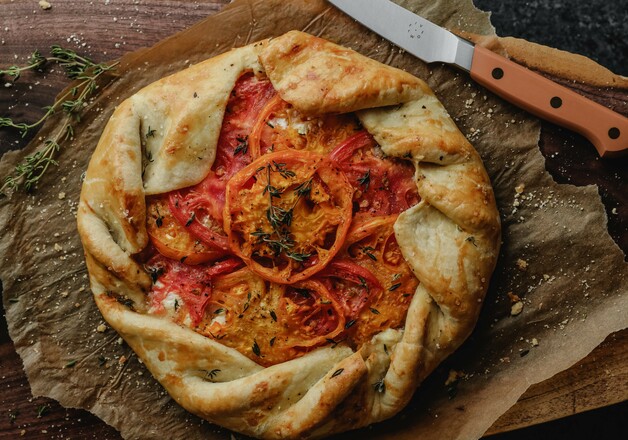 Selbstgemachte Tomaten-Blätterteig-Quiche
