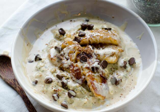 Selbstgemachtes Bananen Oatmeal