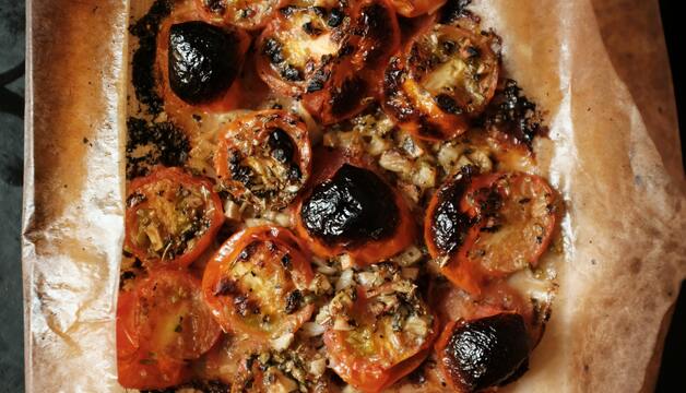 Überbackene Tomaten