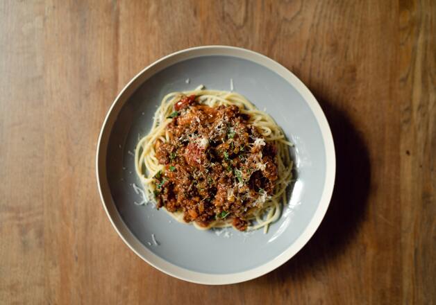 Selbstgemachte Spaghetti Bolognese