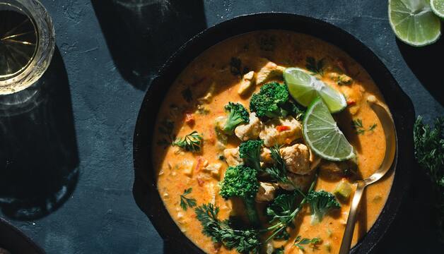 Korma Hähnchen Curry mit Limetten