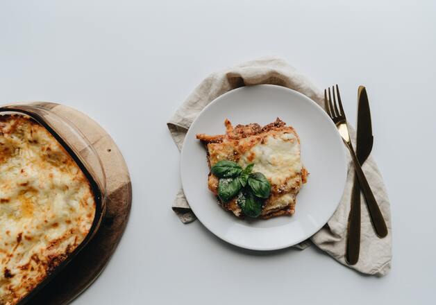 Herbstliche Kürbislasagne im Ofen gebacken