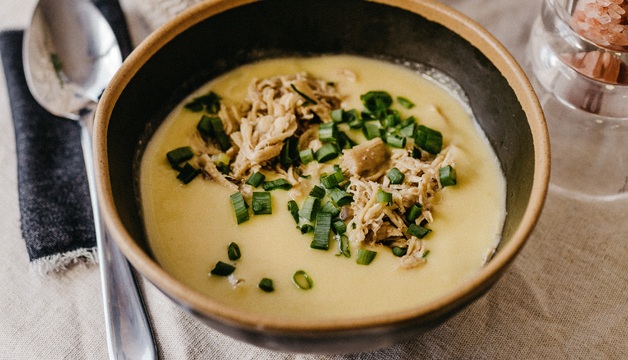 Kartoffelcremesuppe im Winter