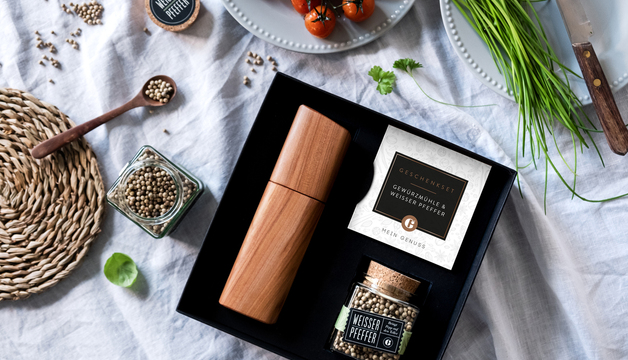 MEIN GENUSS Gewürzmühle Geschenkset