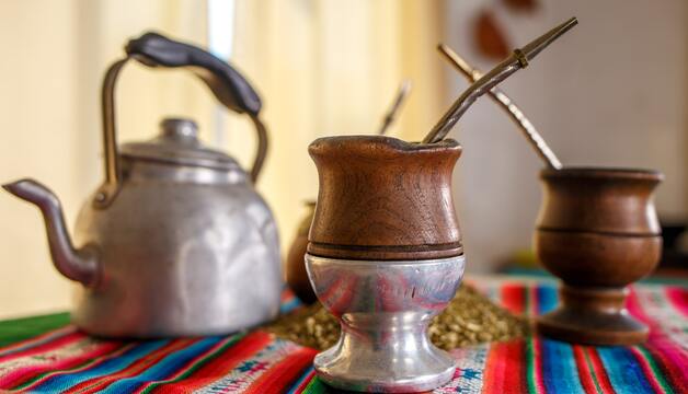 Traditioneller Mate-Genuss