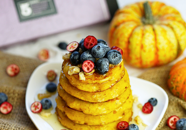 Selbstgemachte Kürbis Pancakes