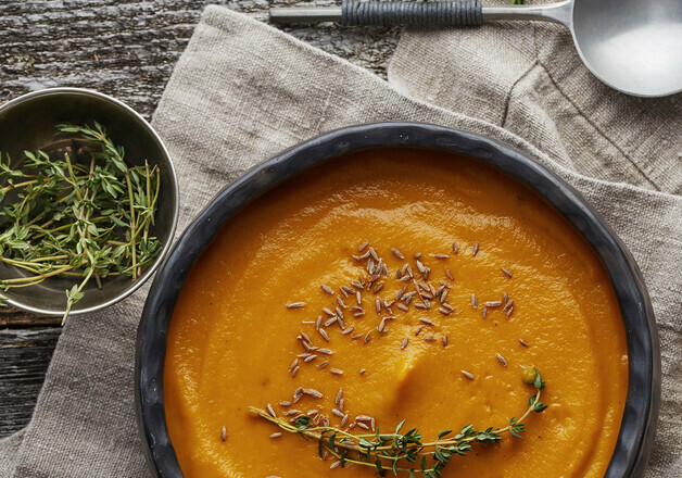 Kürbiscremesuppe mit Curry