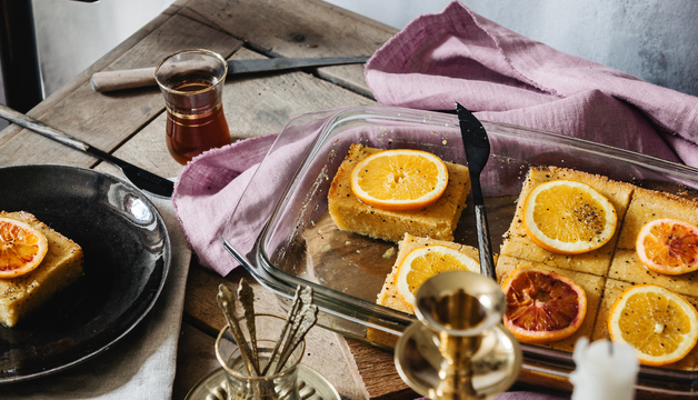 Basbousa mit Orangensirup