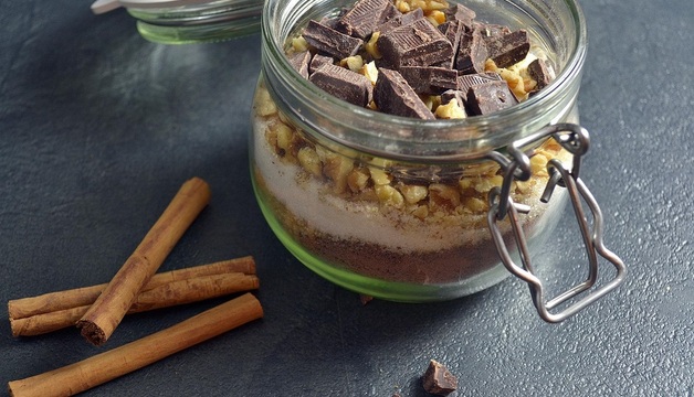 Backmischung im Glas machen