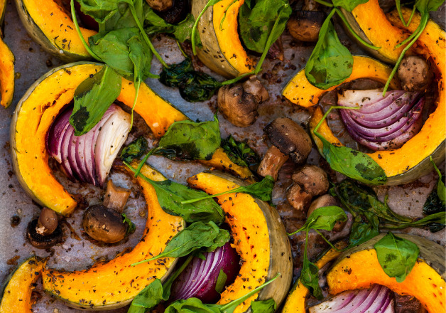 Kürbis vom Blech