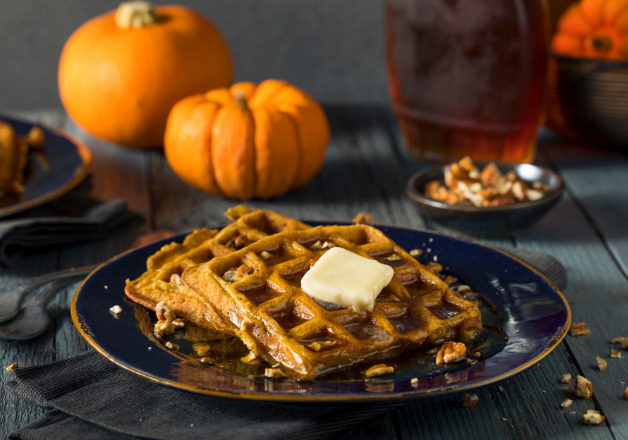 Kürbis Waffeln