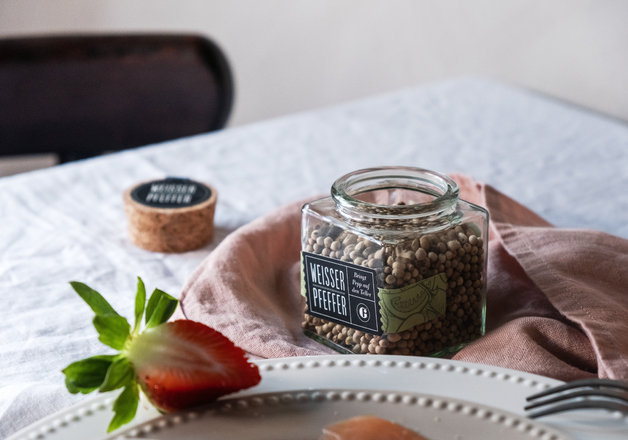 Weißer Pfeffer für Pfeffermühle