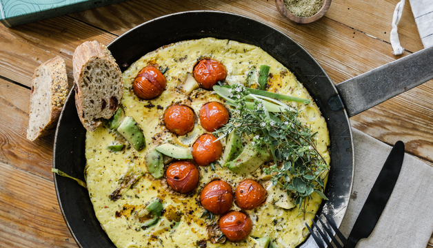 Omelett mit Kräutersalz