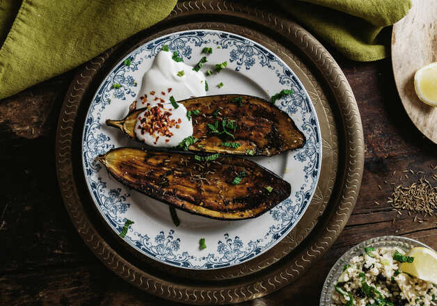 Auberginen mit Bulgur & Joghurt