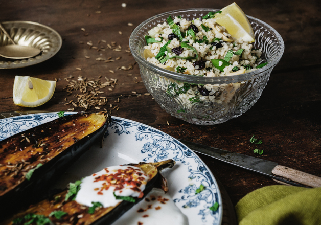 Auberginen mit Bulgur & Joghurt