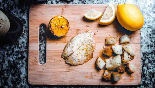 gewürztes Seelachsfilet