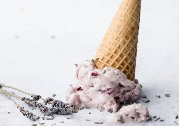 Pfirsich-Lavendel-Sorbet