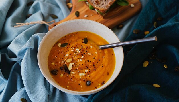 Kürbissuppe mit Garam Masala Gewürz