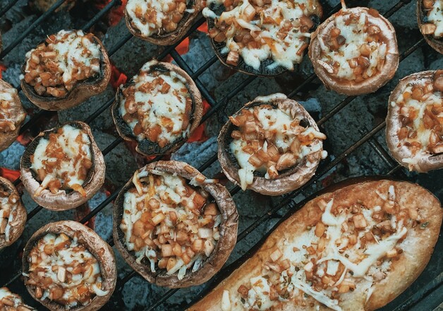 Gefüllte Champignons mit Ziegenkäse 