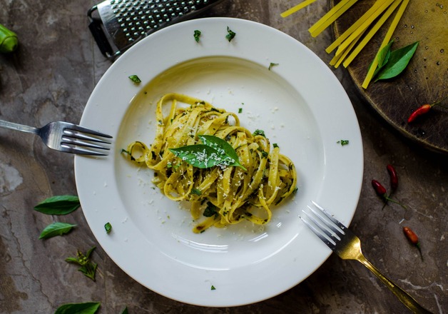 Selbstgemachte Mangold Pasta