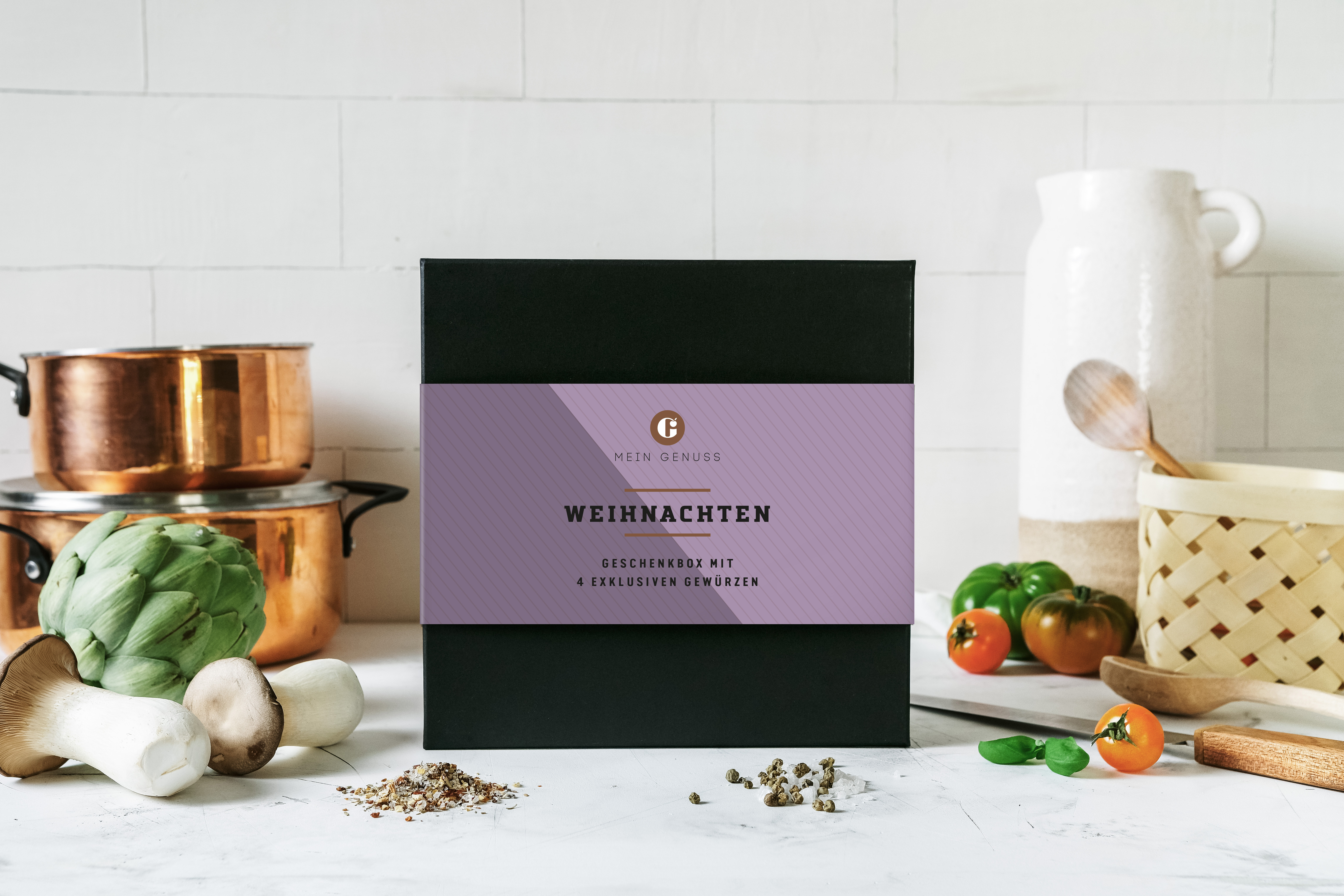 Geschenkbox Weihnachten mit Banderole